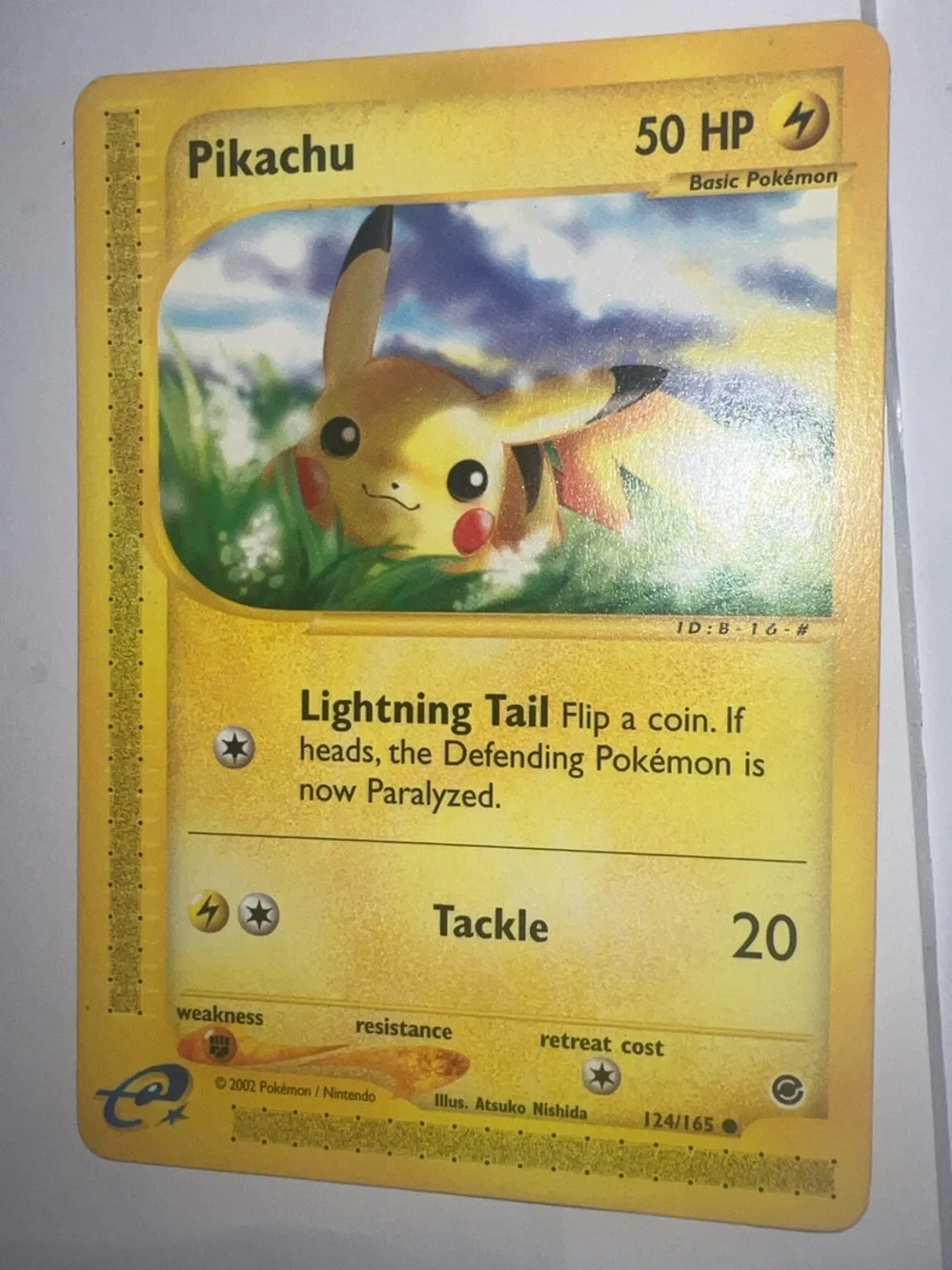 Pokemon Pikachu Trading Card - Yellow